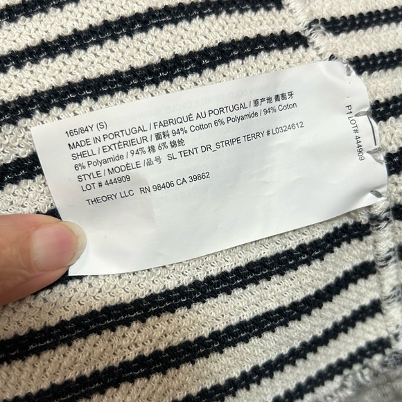 Theory Cotton Terry Reversible Sleeveless Tent Dress - Picture 4 of 9